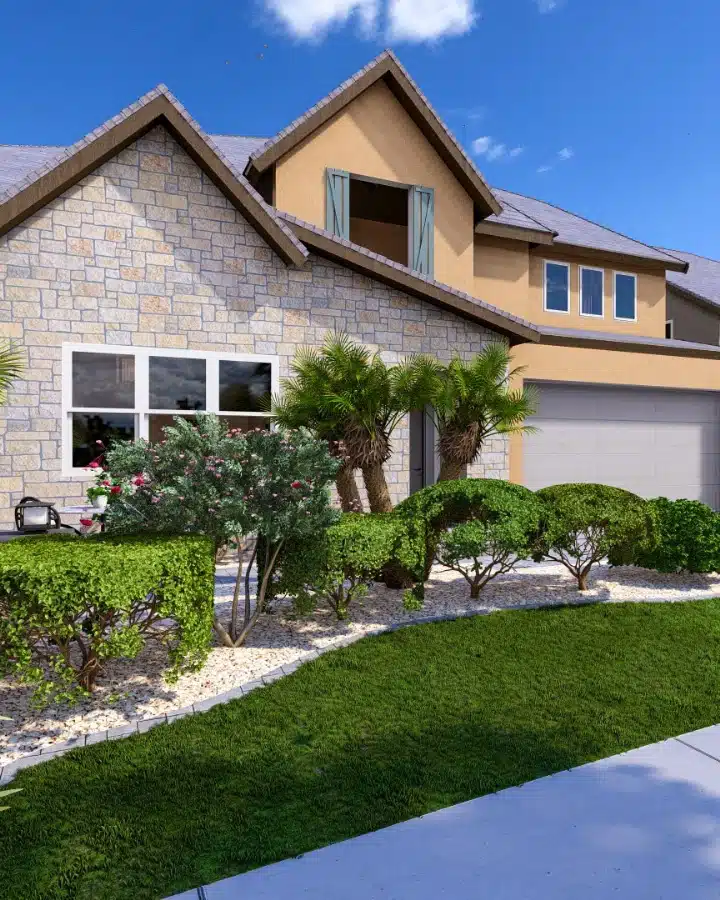 street view of a front yard and home's exterior